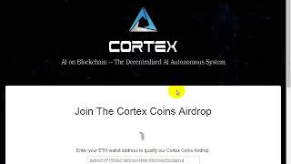 ICO-Alert-2018 : Join the “CORTEX” ICO with me and get free 5 Cortex coins for free-In Hindi