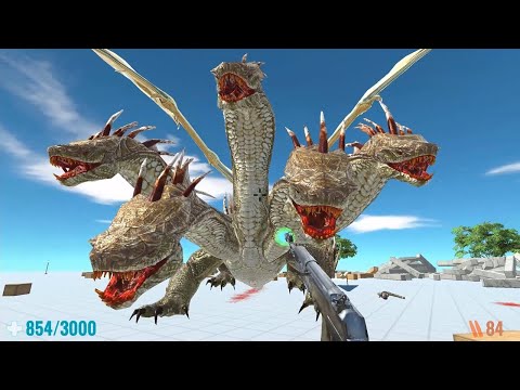 King Ghidorah versus Me. FPS Perspective! Animal Revolt Battle Simulator