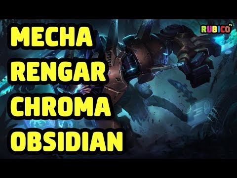 MECHA RENGAR CHROMA OBSIDIAN SKIN SPOTLIGHT - LEAGUE OF LEGENDS