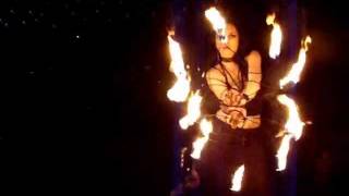 Alice In Flames - Gothic Fire Dance to &#39;&#39;Everyone Leaves&#39;&#39; - Mortiis