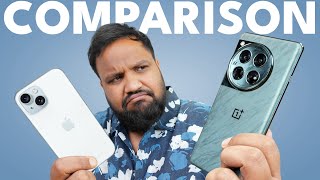 OnePlus 12 vs iPhone 15 Detailed Comparison Review - Small iPhone vs Big Android!
