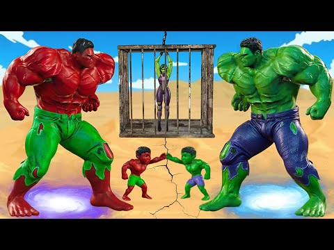Rescue SUPERHEROES HULK Family Vs HULK Red: Who Is The King Of Super Heroes ? | LIVE ACTION STORY