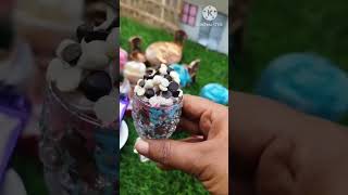 oreo diary milk chocolate milk shake / rainbow channel / miniature cooking #shorts #youtubeshorts