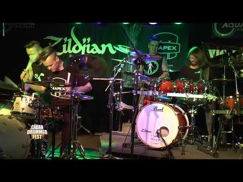 Eryk Gruca, Jakub Kurdziel, Paweł Larysz, Wiktor Palik - Drummers on stage (Caban Drummer Fest 2017)