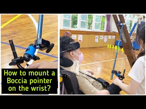 KUPOCARE - Mounting pointer for Boccia ramp players | How to mount a Boccia pointer on the wrist?