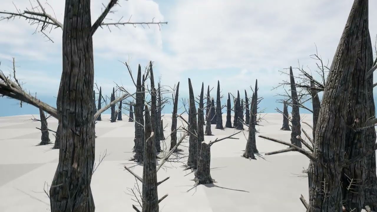 Fire-killed trees 3D Model