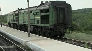 Тепловоз 3ТЭ10М-1247A/1247В на ст. Злоць / 3TE10M-1247A/1247V at Zloti station