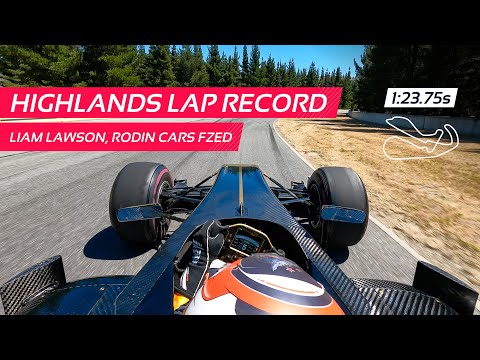 Liam Lawson Smashes Highlands Racetrack Lap Record (Rodin FZED)