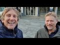 Edwin van der Sar met Peter Schmeichel on street in Midtjylland