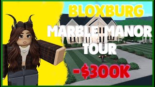 Marble Manor - The Most Expensive (300K) Bloxburg Prebuilt House -  Full House Tour