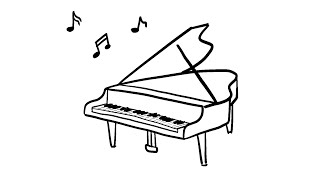 How to Draw a Simple Piano | Step-by-Step Lesson