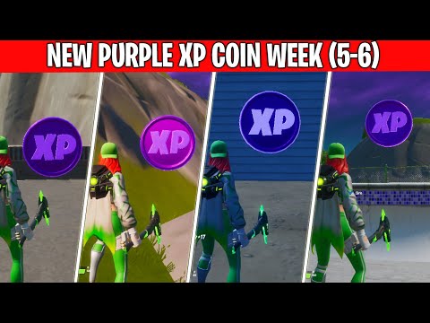 New Purple Xp coin locations week(5-6)! Secret Xp coin locations in Fortnite chapter 2 Season 2
