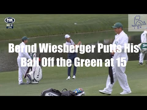 Bernd Wiesberger Putts Ball Into Water at the Masters - Golf Rules Explained
