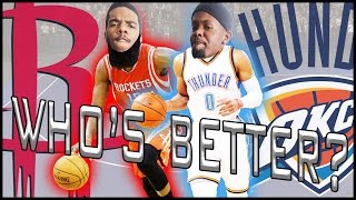 WHO'S BETTER? JAMES HARDEN OR RUSSELL WESTBROOK?! - NBA 2K17 Blacktop