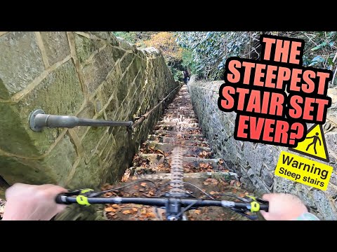 RIDING THE STEEPEST STAIR SET EVER! - URBAN MTB FREERIDE