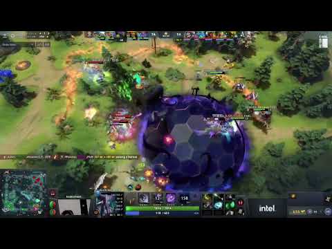 RAMZES666 hesitate to commit his Chronosphere that maybe a easy kill to slark Aster vs 9Pandas Dota2