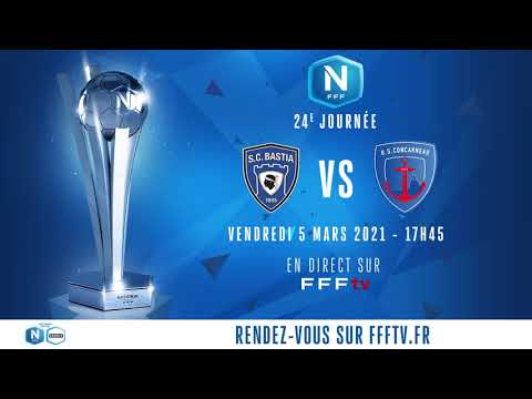 J24 : SC Bastia - US Concarneau en direct sur FFFtv (17h45) I National FFF 2020-2021