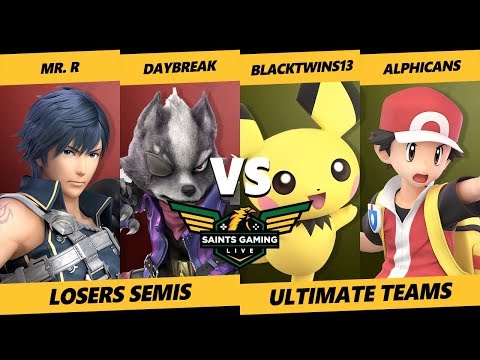 SGL 2019 SSBU - Blacktwins13 & Alphicans Vs Mr R & Daybreak - Smash Ultimate Tournament Losers Semis