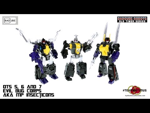 Video Review of the Bad Cube OTS-5,6 and 7 Evil Bug Corp aka MP Insecticons