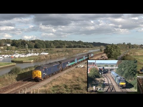 DRS Class 37s and 68s Working the Loco Hauled Short Set on the Wherry Lines in 2016