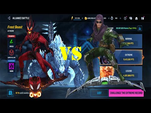 Green Goblin vs Red Goblin abx speed, super villain, burn season | Marvel Future Fight