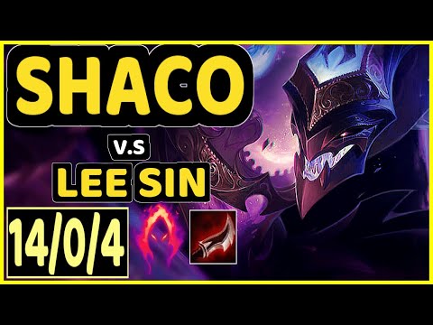 CHASESHACO (SHACO) vs LEE SIN - 14/0/4 KDA JUNGLE GAMEPLAY - NA Ranked GRANDMASTER