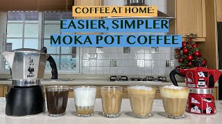 EASY MOKA POT AT HOME: 5 CLASSIC HOT COFFEE DRINKS - FOR HOME OR CAFES