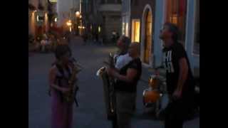Tiptons Sax Quartet live in front of Smaragd in Linz Austria 2009