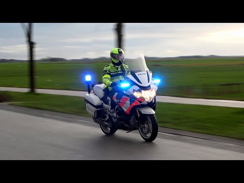 P1, BMW R 1200 RT Politiemotor Basisteam Noardeast Fryslân naar gaslekkage op Pier Holwerd