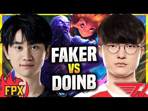 FPX DOINB VS T1 FAKER! - FPX DoinB Plays Ryze Mid vs T1 Faker Zoe! | Season 11