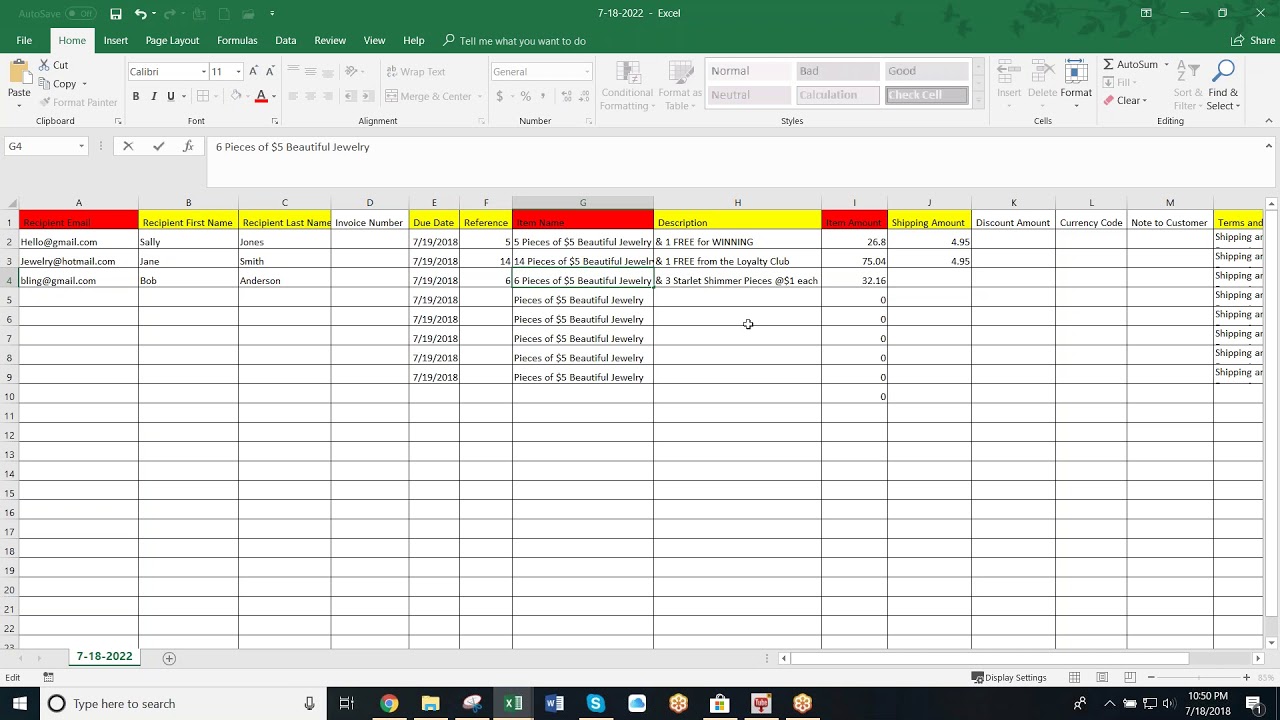 PayPal Batch Invoicing