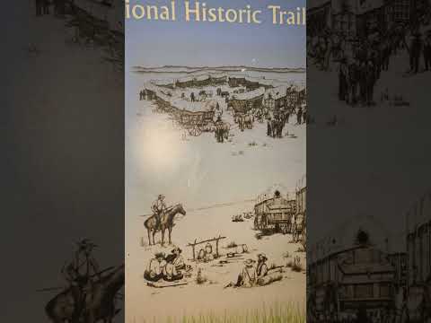 Santa Fe Trail Marker at Night