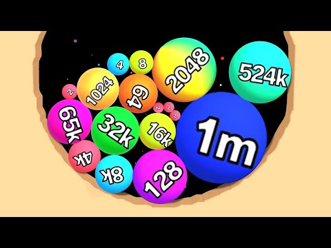 TRACE MERGE 2048 - Dig 2048 Games (2048 Sand Balls) #maxlevel