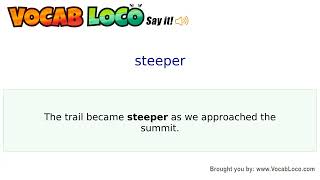 Video thumbnail for steeper