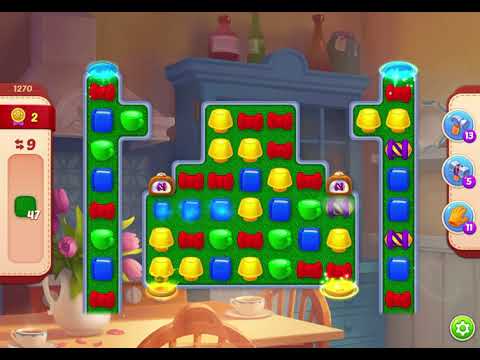 HomeScapes Level 1270 no boosters (17 moves)