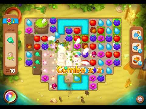 GardenScapes Level 3936 no boosters (18 moves)