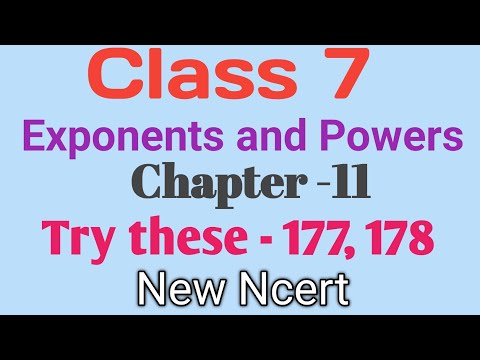 Class 7 Maths - exponents and Powers - Try these Page No - 177, 178 New Ncert Book 2023
