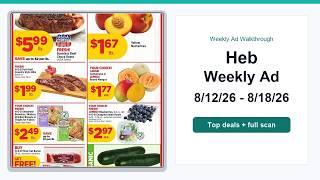 Heb Weekly Ad (8/12/26 - 8/18/26) Top 10 Deals