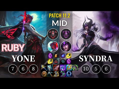 RW Ruby Yone vs Syndra Mid - KR Patch 11.2