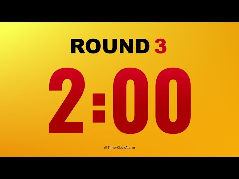 Boxing Timer 🔴 2 minute x 3 Rounds with 1 minute Breaks 🥊 (No Music)