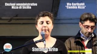 preview picture of video 'Nizza di Sicilia. Stefania Arito. Lista Cambia Nizza Via Garibaldi. 29 aprile 2012'