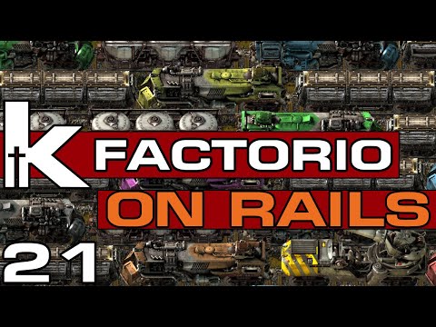 Factorio On Rails | 21 | Gears and Plastic | Factorio Train Base Let's Play