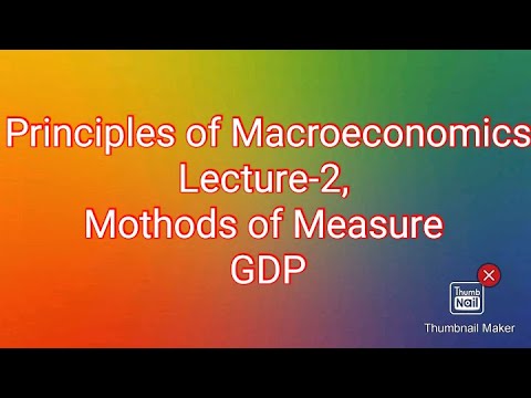 Principles of MAcroeconomics, Lecture-2, Methods to Measure GDP, GNP