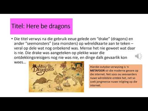 Graad 11 Afrikaans EAT: Here Be Dragons - Izak de Vries