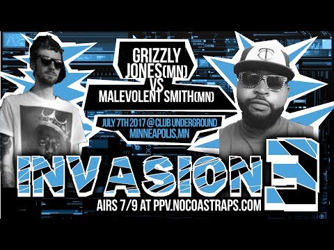 Malevolent Smith vs Grizzly Jones - No Coast Raps | Invasion 3