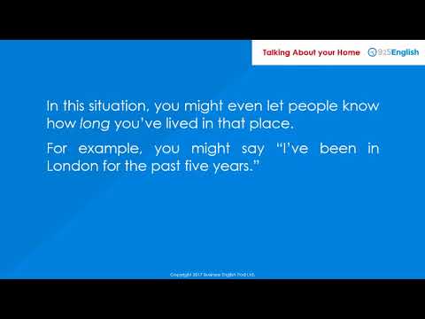 925 English Lesson 12   How to Talk about Where you Live & Home   English Conversation Lesson