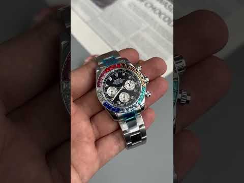 Stainless steel golden rolex daytona rainbow