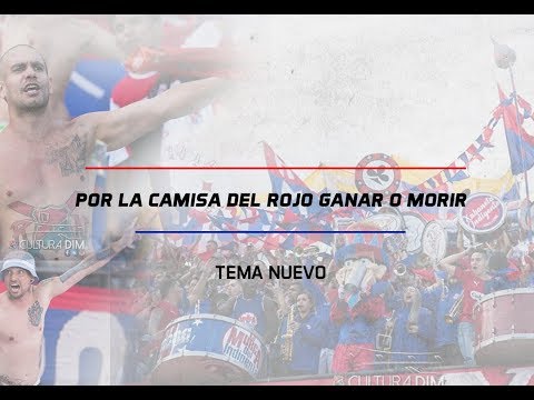 "Por la camisa del rojo ganar o morir" Barra: Rexixtenxia Norte &bull; Club: Independiente Medellín
