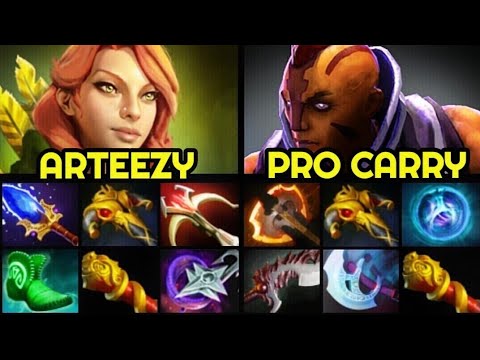 ARTEEZY Windranger Try Hard Intense Game vs 100% Counter Build Anti Mage 7.27 Dota 2