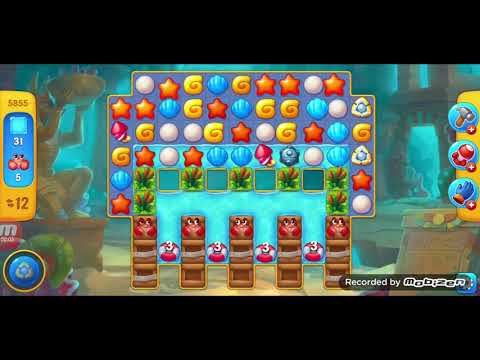 fishdom gameplay / level 5855 / It is like the ads? / thank you